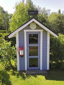 Rantahelmi: grillikota kaasugrillillä