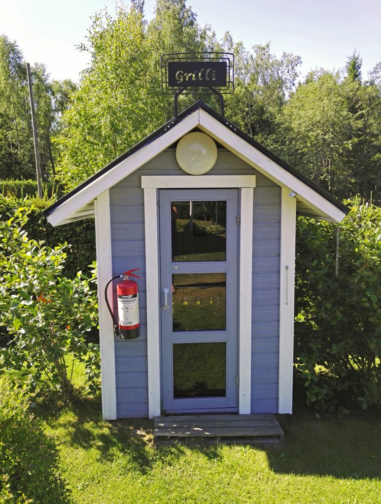 Rantahelmi: grillikota kaasugrillillä